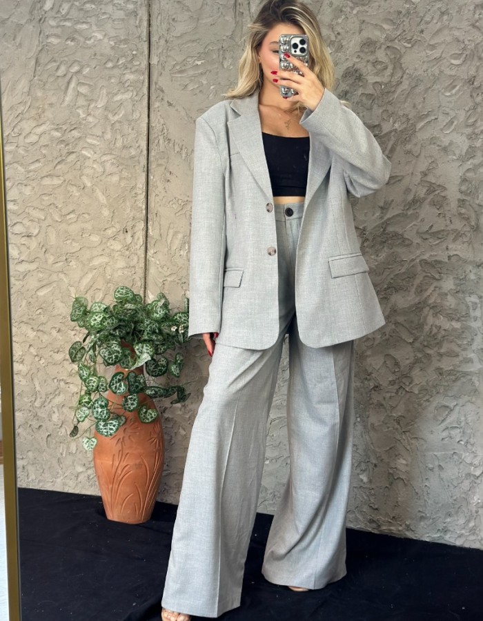 Premium Vatkalı Oversize Blazer Ceket
